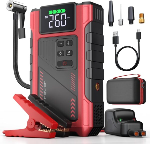 W200 Portable Car Jump Starter With Air Compressor